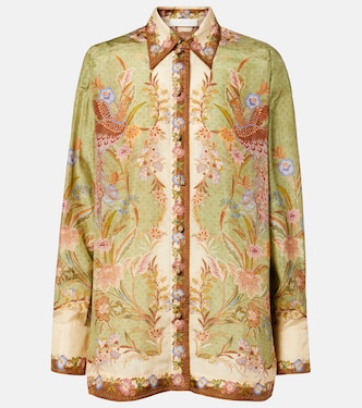 Indra printed silk shirt | Zimmermann