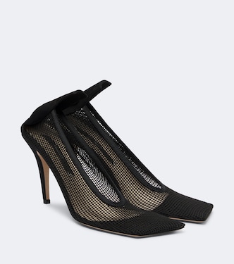 Edge Stretch suede-trimmed mesh pumps | Christen