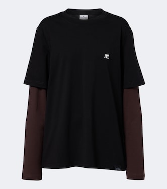 AC Double Sleeve cotton T-shirt | Courrèges