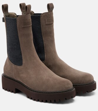 Monili suede Chelsea boots | Brunello Cucinelli