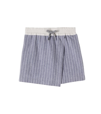 Striped cotton skirt | Brunello Cucinelli Kids