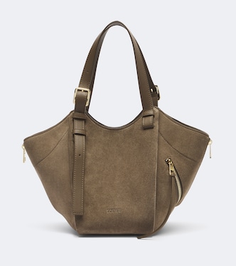 Hammock Flip Medium suede tote bag | Loewe