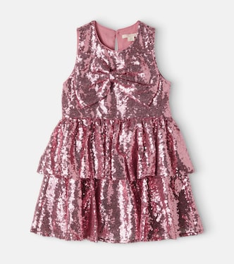 Tindra bow-detail sequined dress | Konges Sløjd