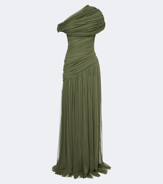 One-Shoulder-Robe Himalia aus Tüll | De La Vali