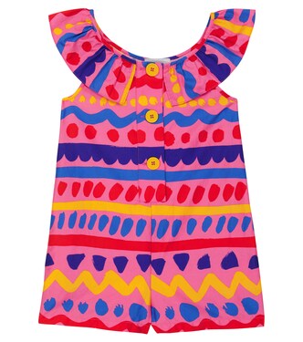 Printed ruffled cotton playsuit | Stella McCartney Kids