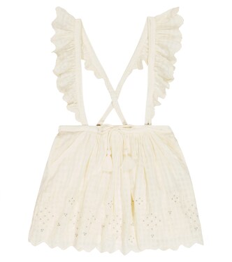 Robe salopette Riola brodée en coton | Louise Misha