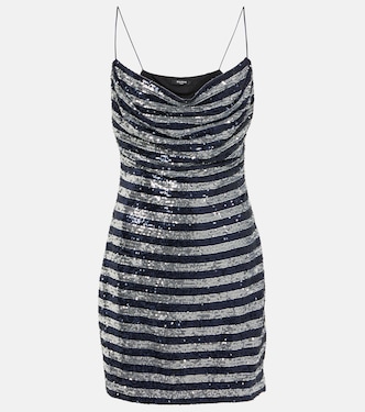 Robe rayée à sequins | Balmain