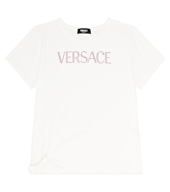 Logo cotton-blend jersey T-shirt | Versace Kids