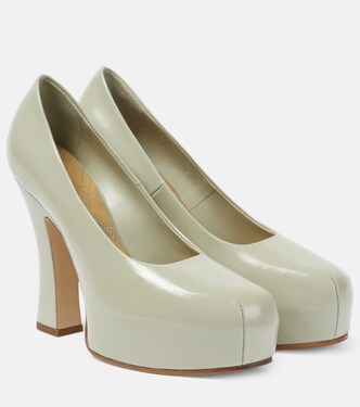 130 leather platform pumps | Burberry