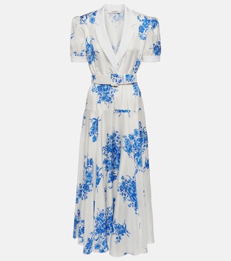 Robe midi en soie à fleurs | Rodarte