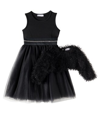 Robe en tulle à ornements | Monnalisa