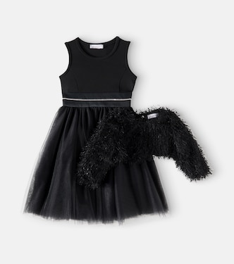 Robe en tulle à ornements | Monnalisa
