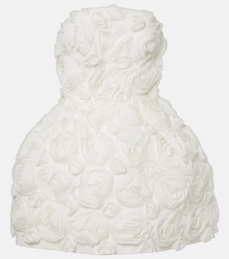 Floral-appliqué strapless minidress | The New Arrivals Ilkyaz Ozel