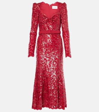 x Nicky Hilton – Robe midi Leyla à sequins | Rebecca Vallance
