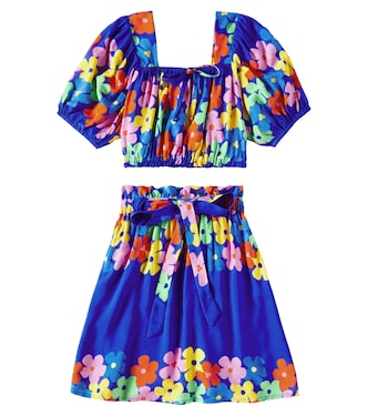 Saia Cor-De-Flor cotton top and skirt set | Fábula