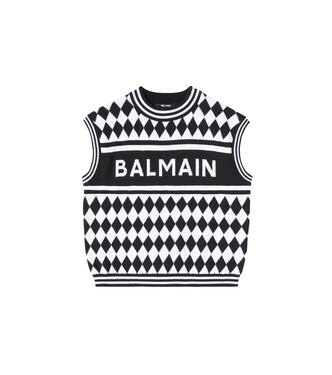 Cotton sweater vest | Balmain Kids
