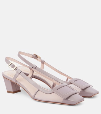 Belle Vivier mesh and leather slingback pumps | Roger Vivier