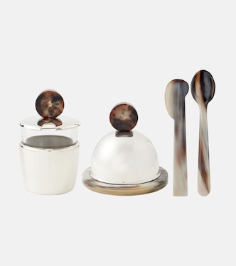 Horn and steel sauce and butter serving set | Brunello Cucinelli