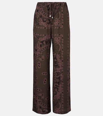 Printed low-rise wide-leg pants | The Attico