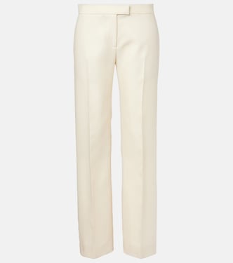 Callen wool and silk straight pants | Khaite