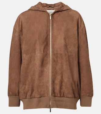 Suede zip-up hoodie | 'S Max Mara