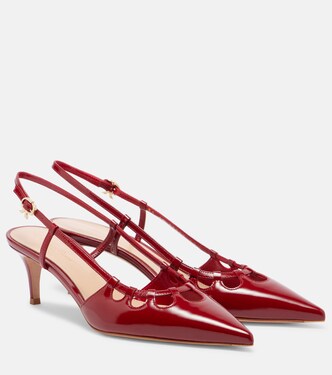 Eloise 55 patent leather slingback pumps | Gianvito Rossi