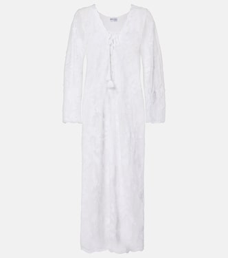 Cafetan brodé en coton transparent | Juliet Dunn