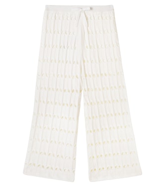 Pantaloni in maglia di lana e cotone | Zimmermann Kids