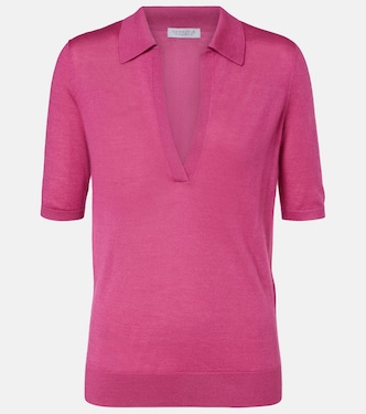 Frank cashmere and silk polo shirt | Gabriela Hearst