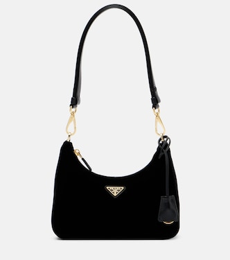 Prada Re-Edition Mini velvet shoulder bag | Prada