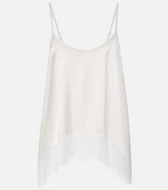 Chloe lace-trimmed silk-blend satin camisole | Staud