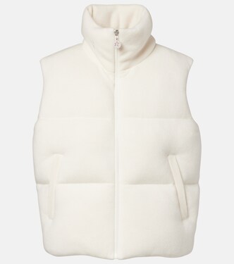Wool and cashmere down vest | Perfect Moment