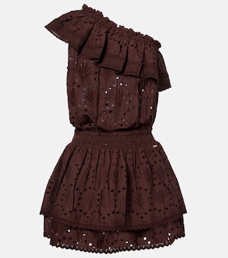 Vestido corto Bree de algodón con bordado inglés | Melissa Odabash