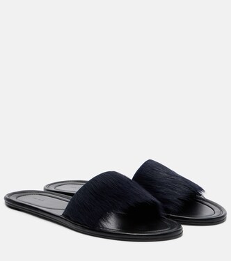Malick calf hair slides | The Row