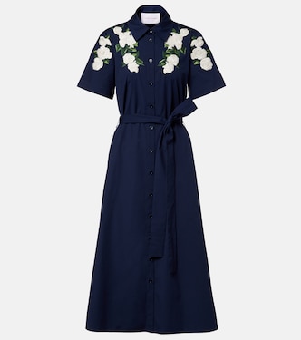 Floral cotton-blend shirt dress | Carolina Herrera