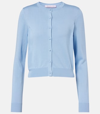 Cardigan cropped in seta e cotone | Carolina Herrera