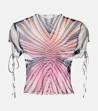 Bedrucktes Top aus Mesh | Roberto Cavalli