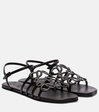 Paula's Ibiza Petal Anagram leather sandals | Loewe