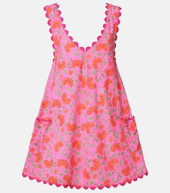 Floral scalloped cotton minidress | Juliet Dunn