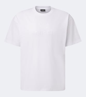 Camiseta de jersey de algodón con logo | Gucci