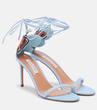 Papillon D'Amour embellished sandals | Aquazzura