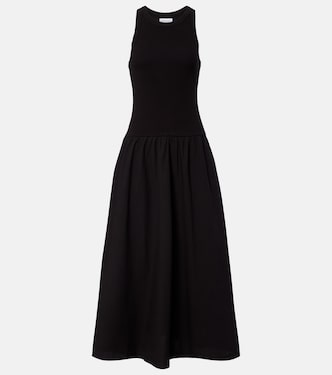 Romilly cotton-blend midi dress | Velvet