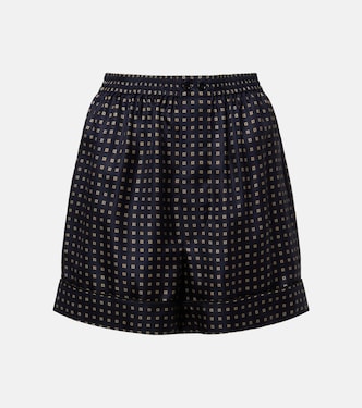 Printed silk shorts | Saint Laurent