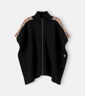Burberry Check wool-blend cape | Burberry Kids