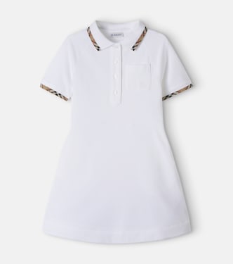 Abito polo Burberry Check in cotone | Burberry Kids