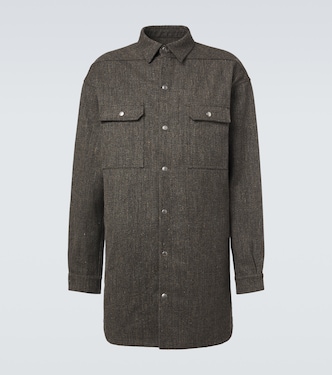 Oversized wool and linen-blend overshirt | Rick Owens