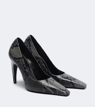 Fame snake-effect leather pumps | JUDE