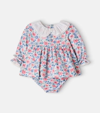 Juliana floral cotton blouse and bloomers set | La Coqueta