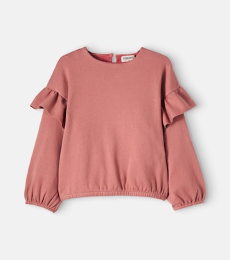 Juno ruffled cotton-blend sweatshirt | Cozmo