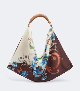 Borsa a spalla Scarf Large in raso con stampa | Farm Rio